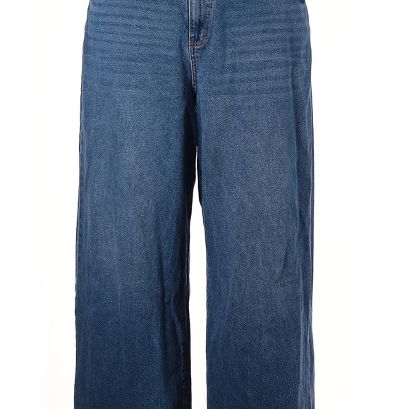 Eloquii Denim - Eloquii Wide-Leg Blue Jeans